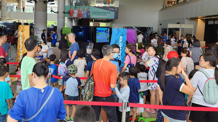 Engaging with the community at a roadshow.