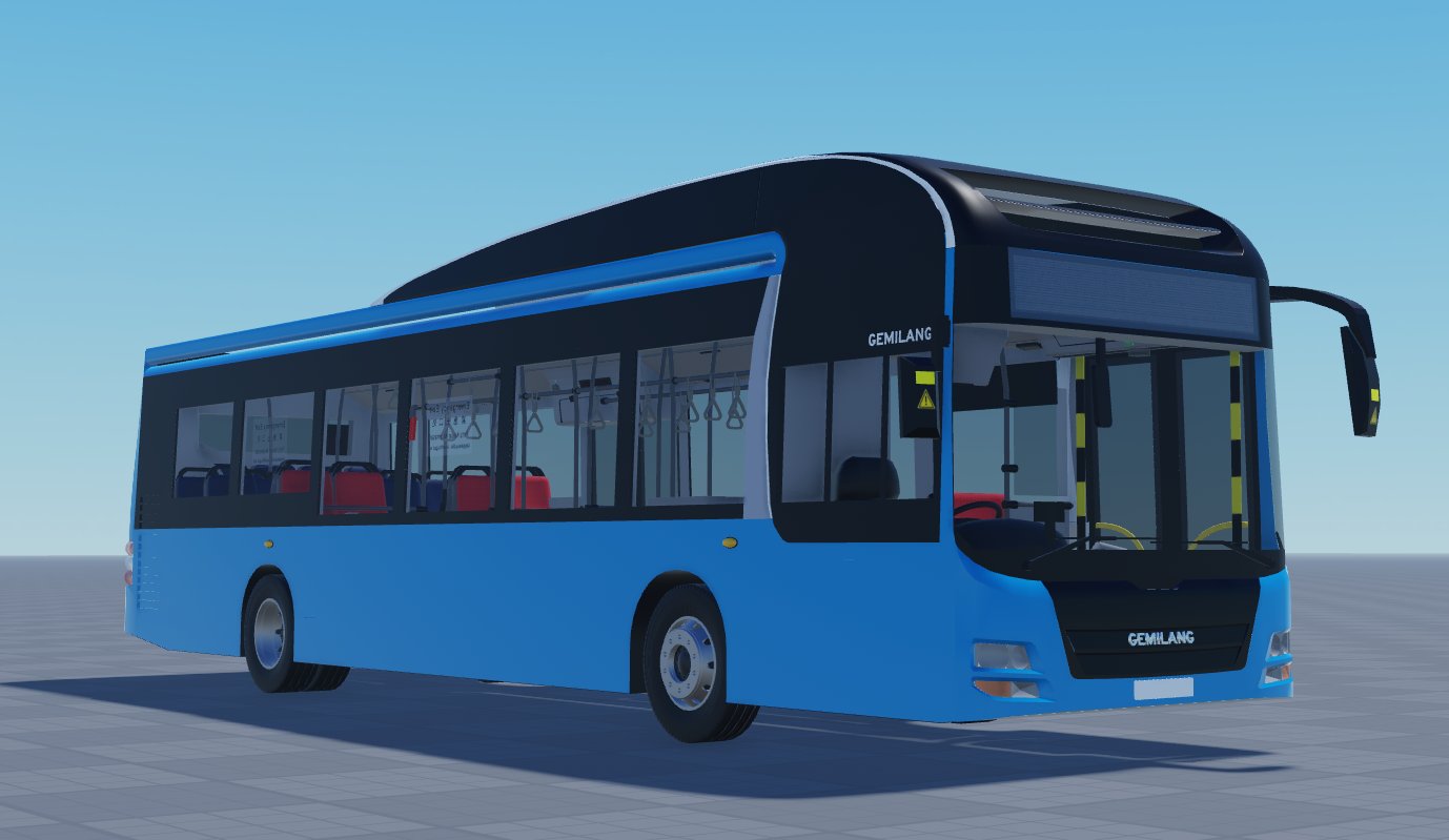 Gemilang single-deck bus side view