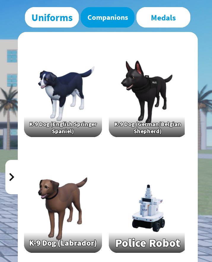 K-9 dog companions and Police Robot in MATA-verse