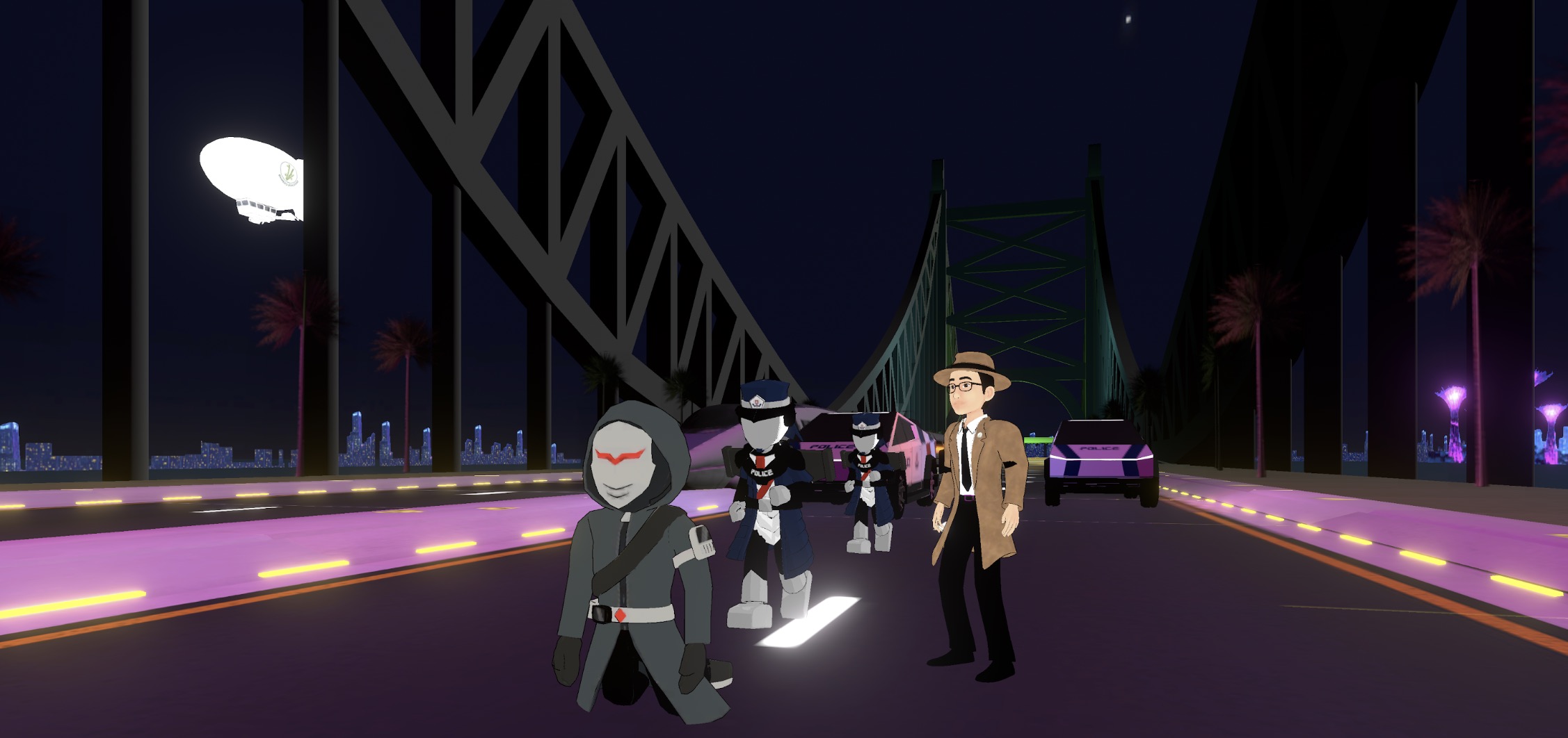 ScamWISE Squad gameplay — SPF officers on the bridge