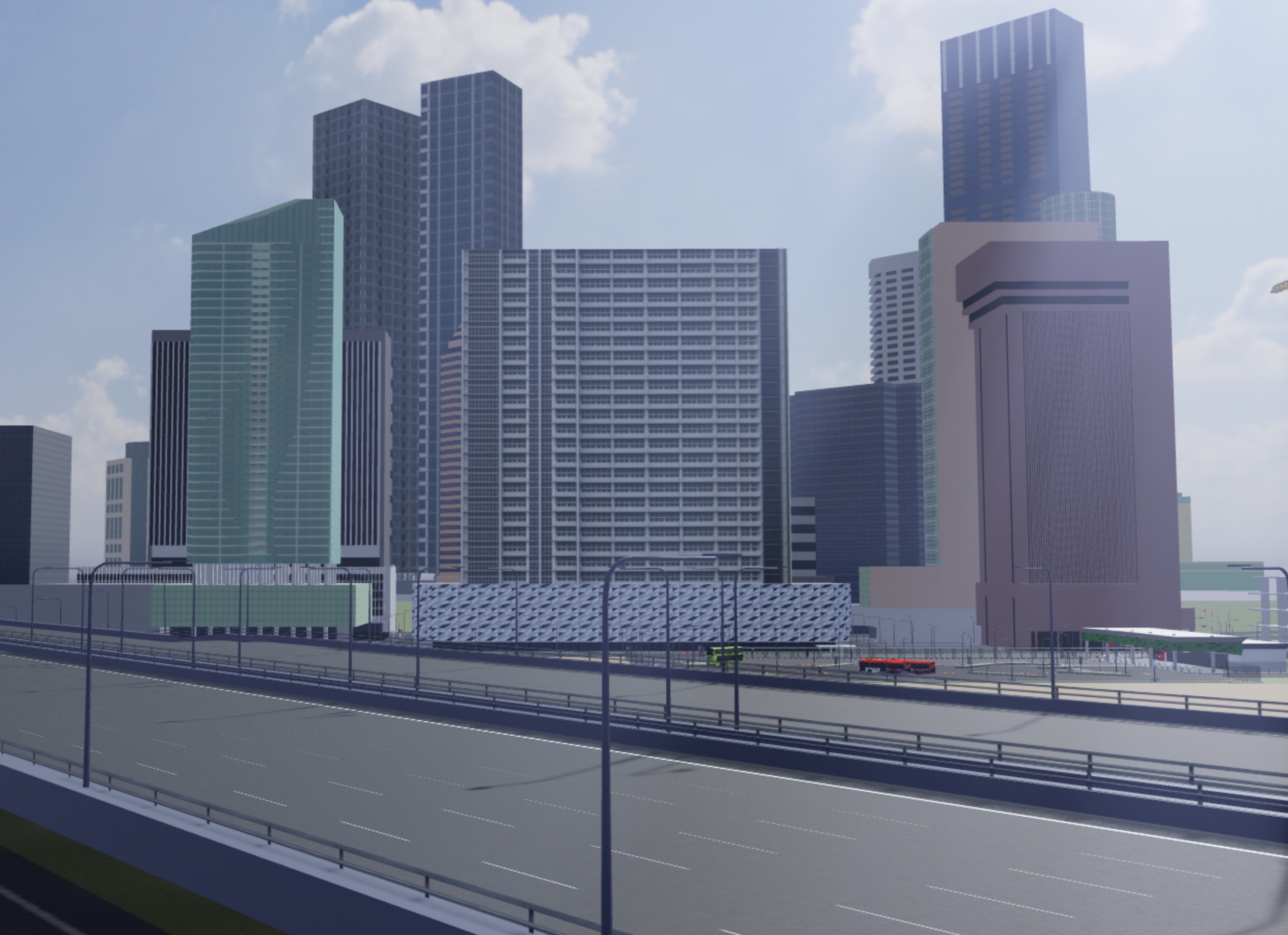 AYE running past the CBD skyline in Singverse