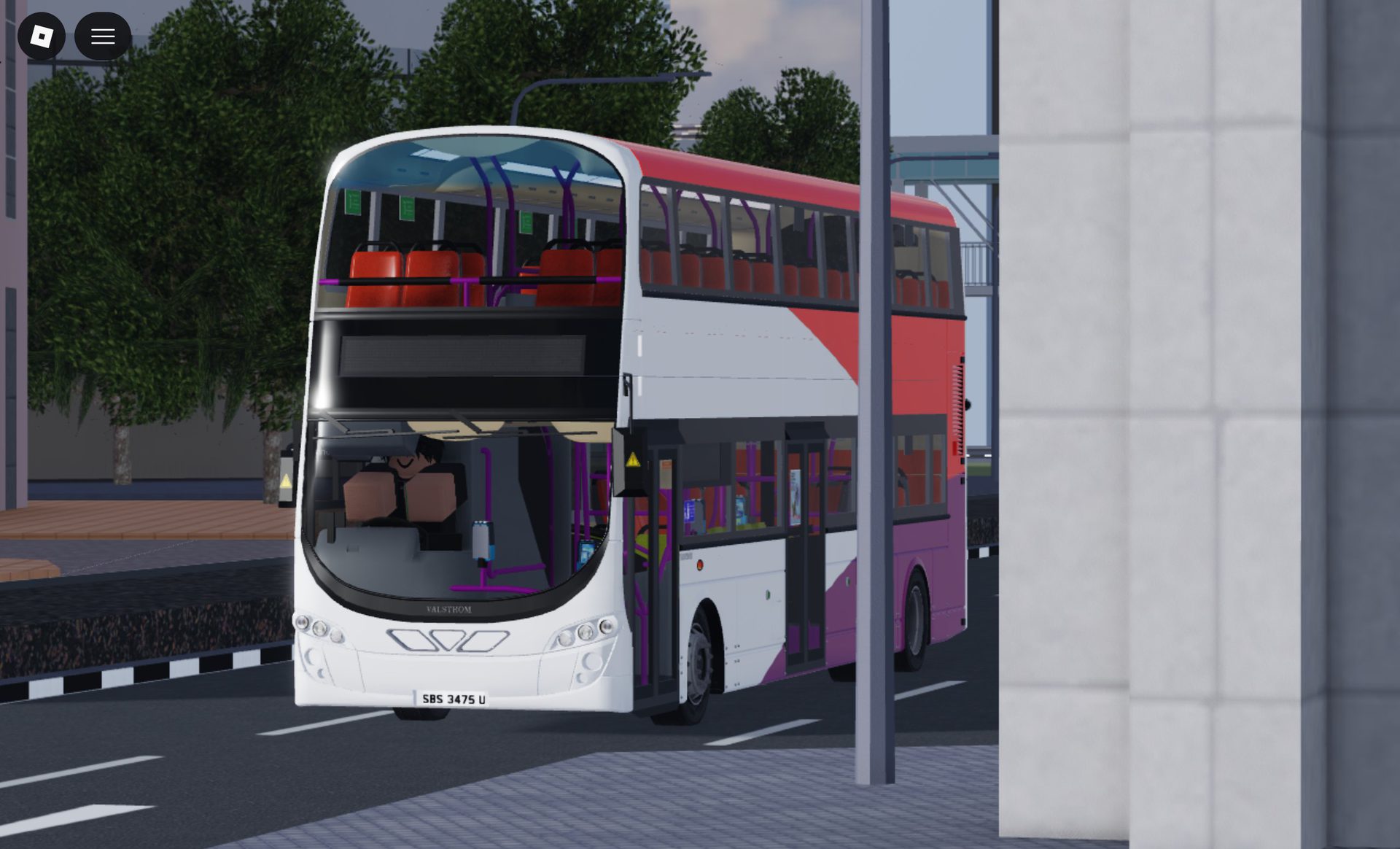 Double-decker bus in Singverse
