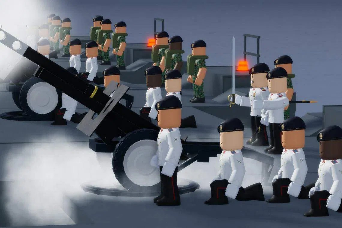 SAF gun salute ceremony recreated in Singverse