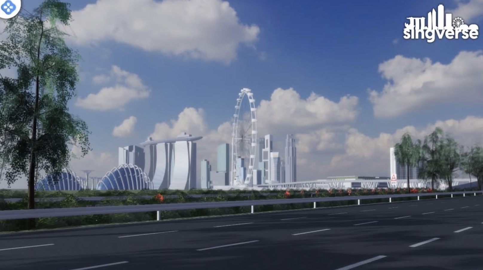 Singapore skyline in Singverse