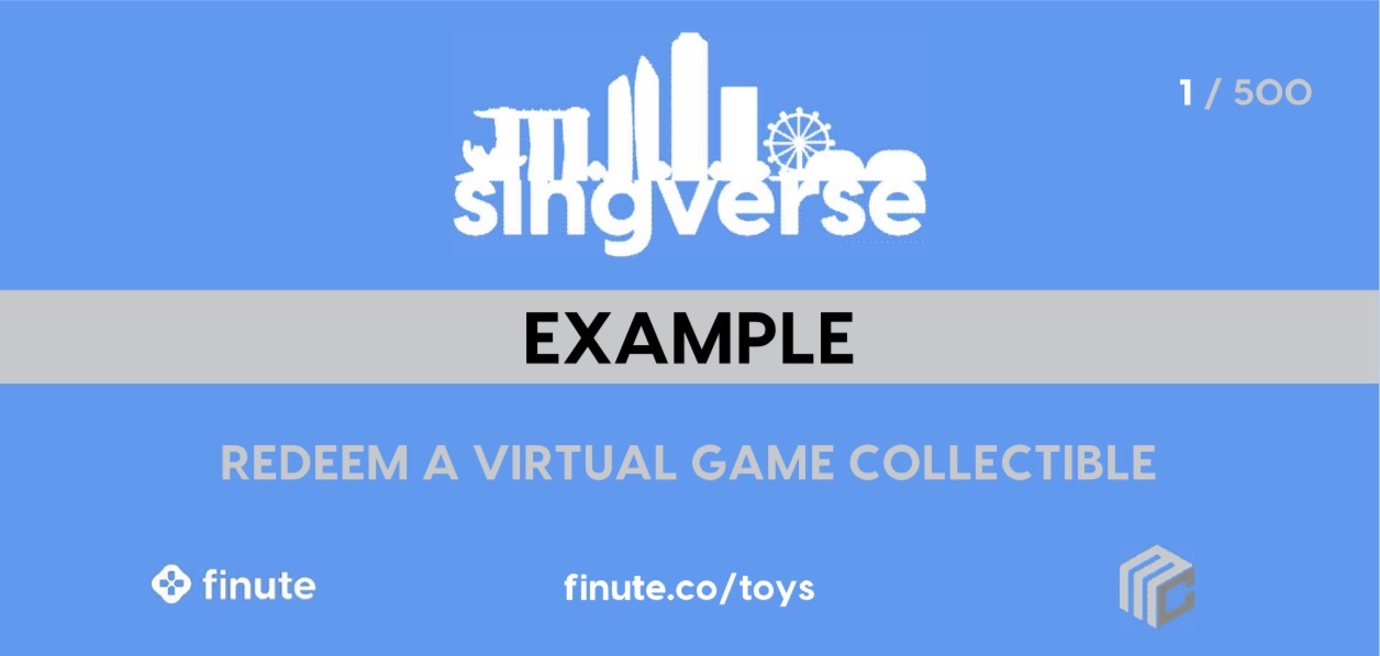 Singverse redemption card sample — Redeem a Virtual Game Collectible